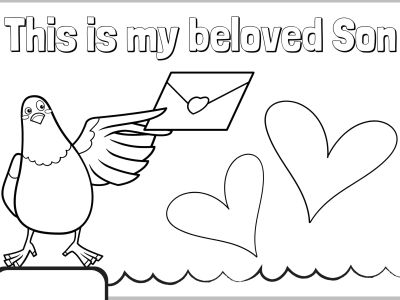 Colouring%20page%20-%20My%20beloved%20son-86cecfb4 Craft - NT: Life of Jesus 04: Jesus' baptism - Beloved Son colouring page